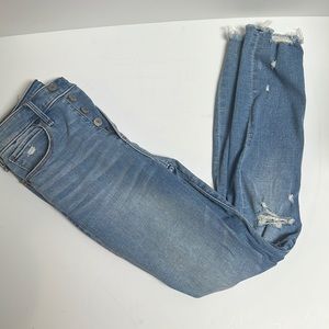 Abercrombie & fitch high rise super skinny ankle jeans NWT